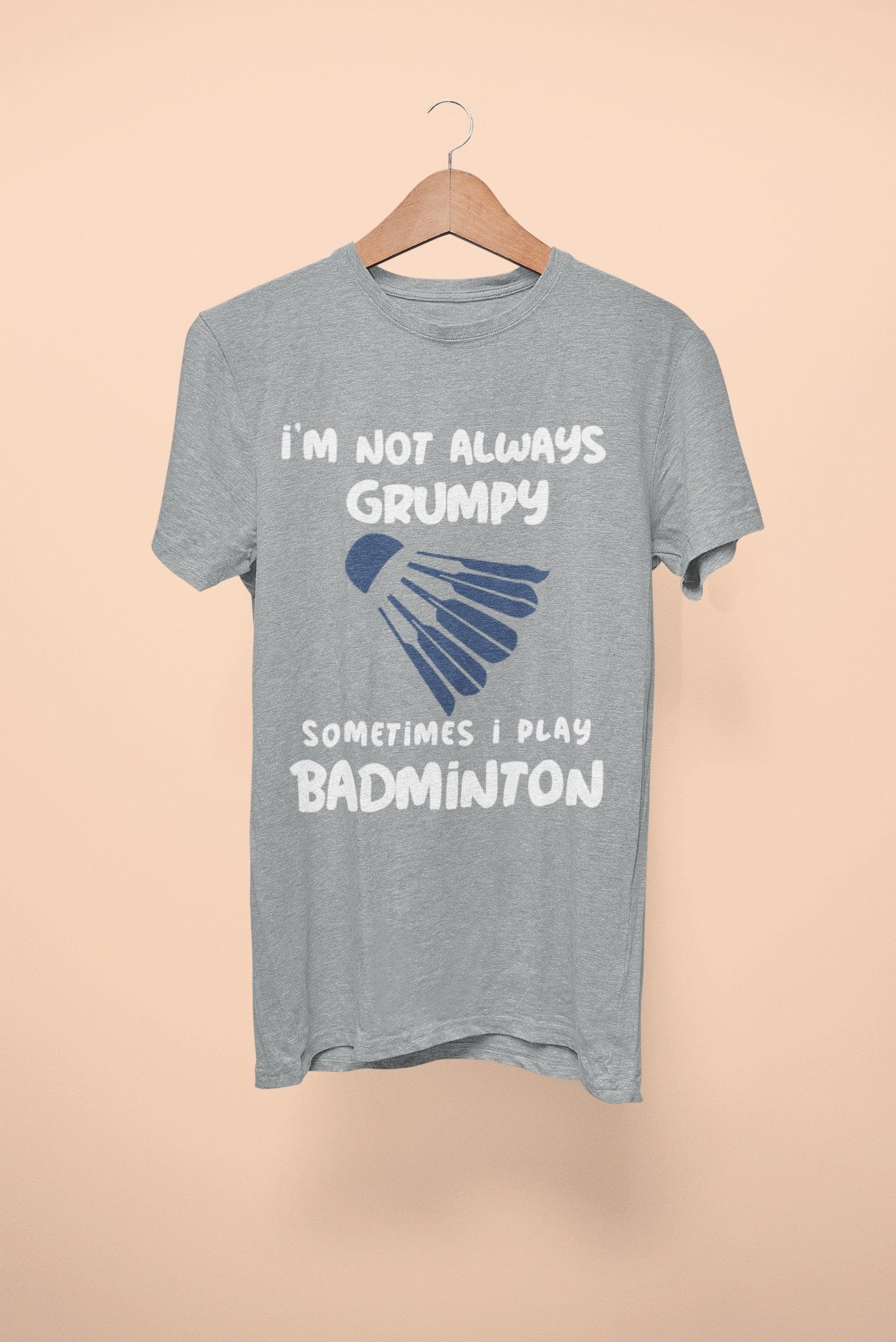 Funny Badminton T-Shirt: Grumpy Player Graphic Tee
