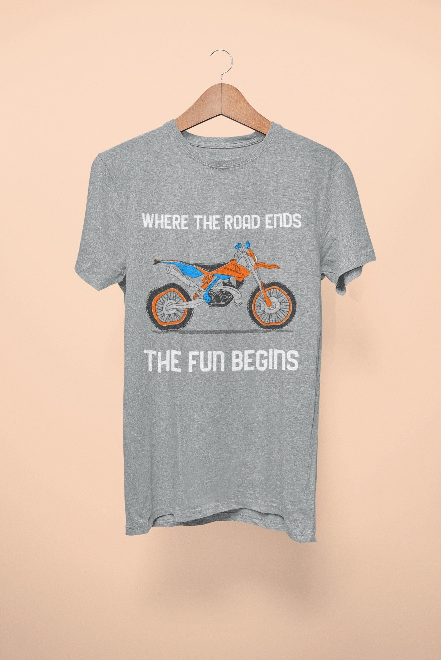 Motocross Dirt Bike T-Shirt: Where The Road Ends