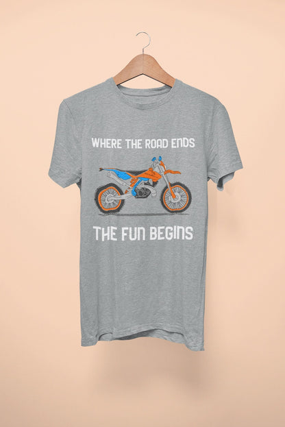 Motocross Dirt Bike T-Shirt: Where The Road Ends