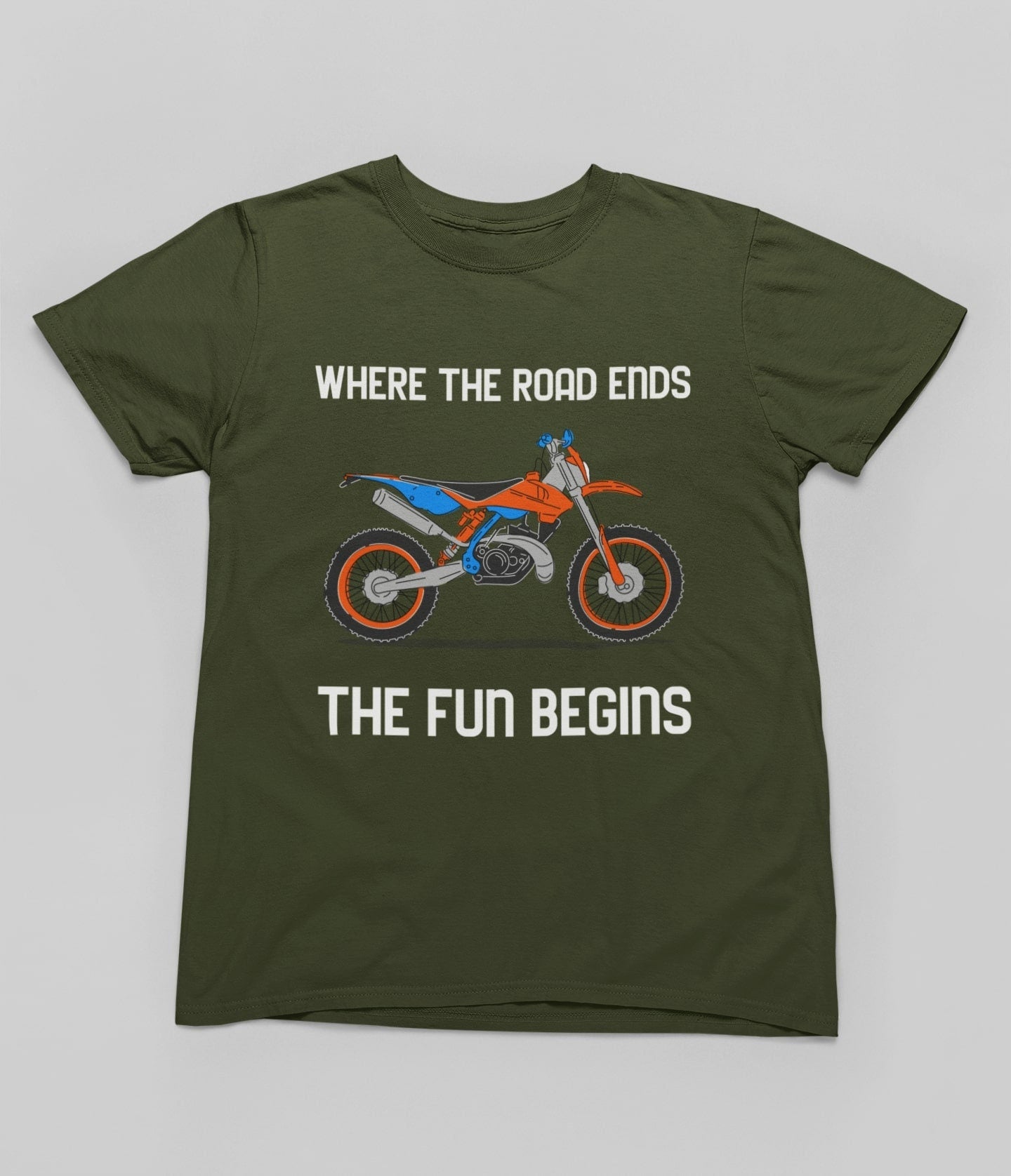 Motocross Dirt Bike T-Shirt: Where The Road Ends - product image 4