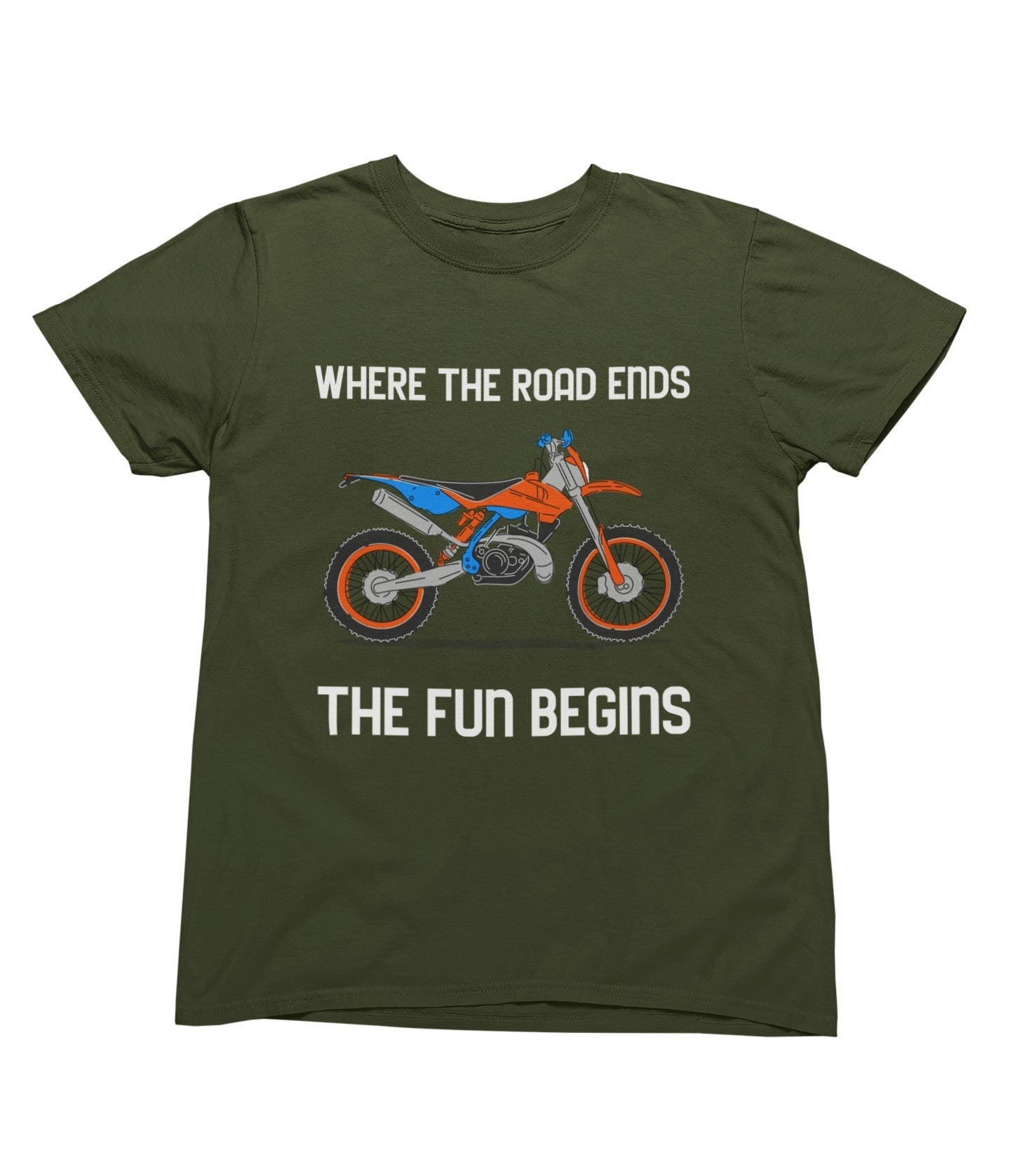 Motocross Dirt Bike T-Shirt: Where The Road Ends - product image 7