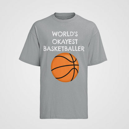 Funny Basketball T-Shirt: World's Okayest Baller Graphic Tee - product image 3