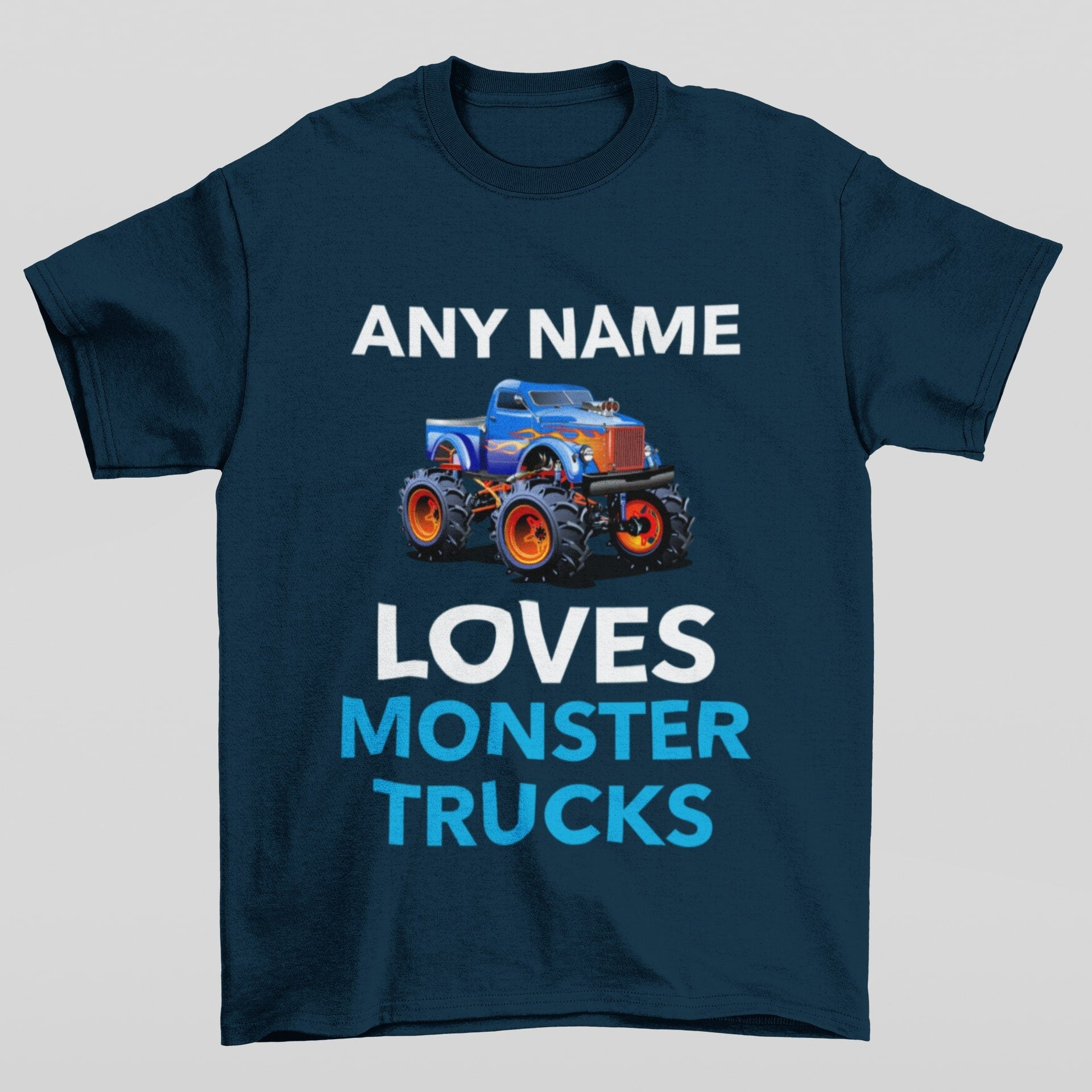 Personalised Boys Monster Truck T-Shirt: Custom Name Cotton Tee - product image 2