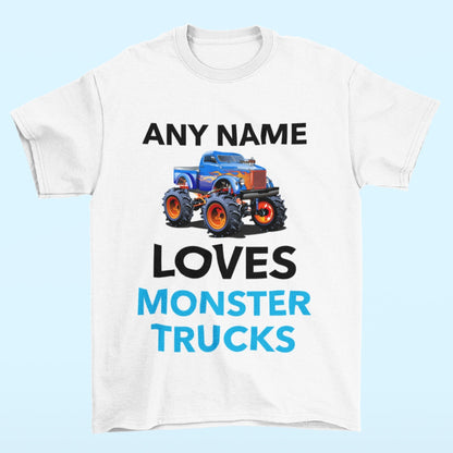 Personalised Boys Monster Truck T-Shirt: Custom Name Cotton Tee - product image 5