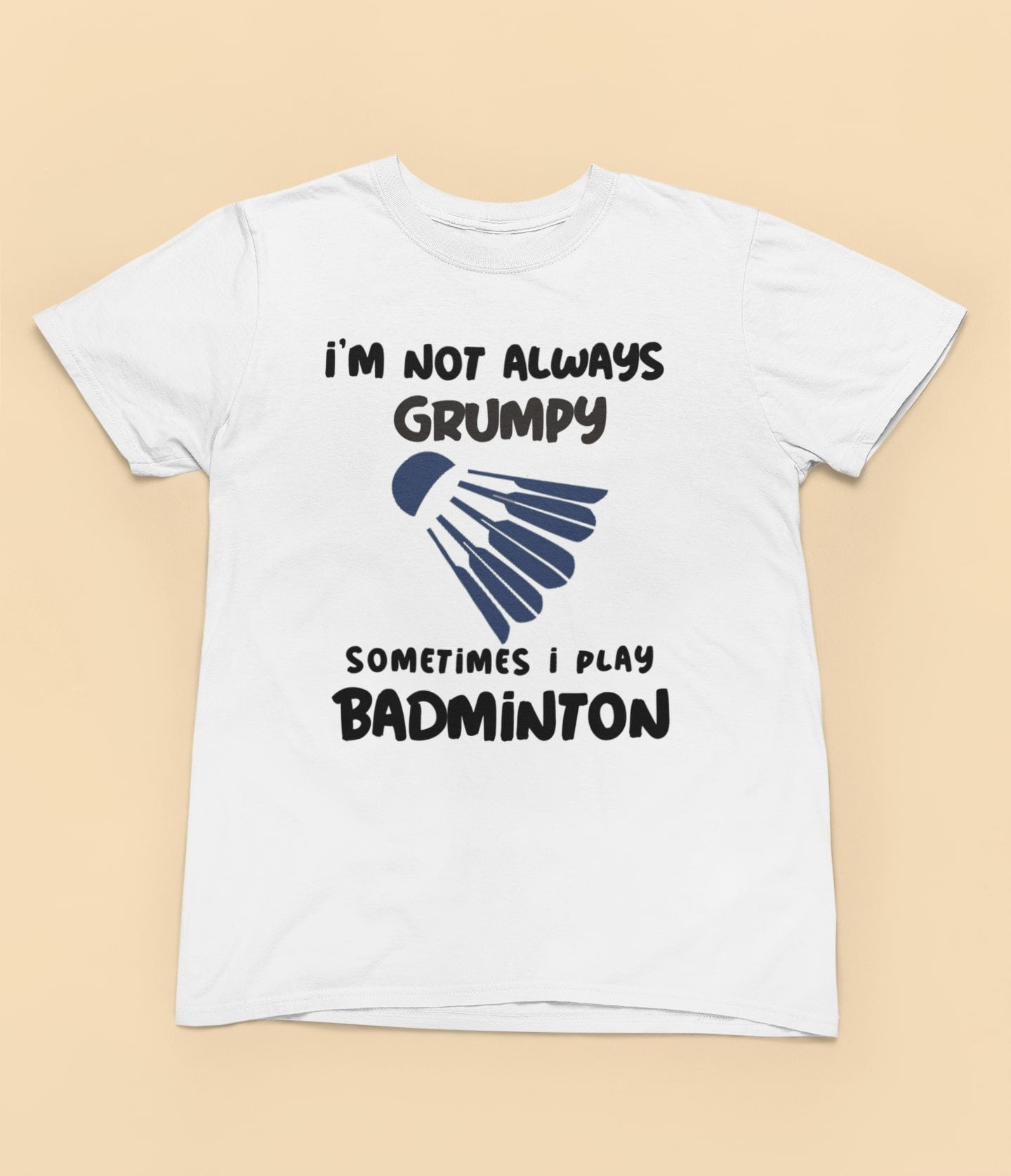 Funny Badminton T-Shirt: Grumpy Player Graphic Tee - product image 3