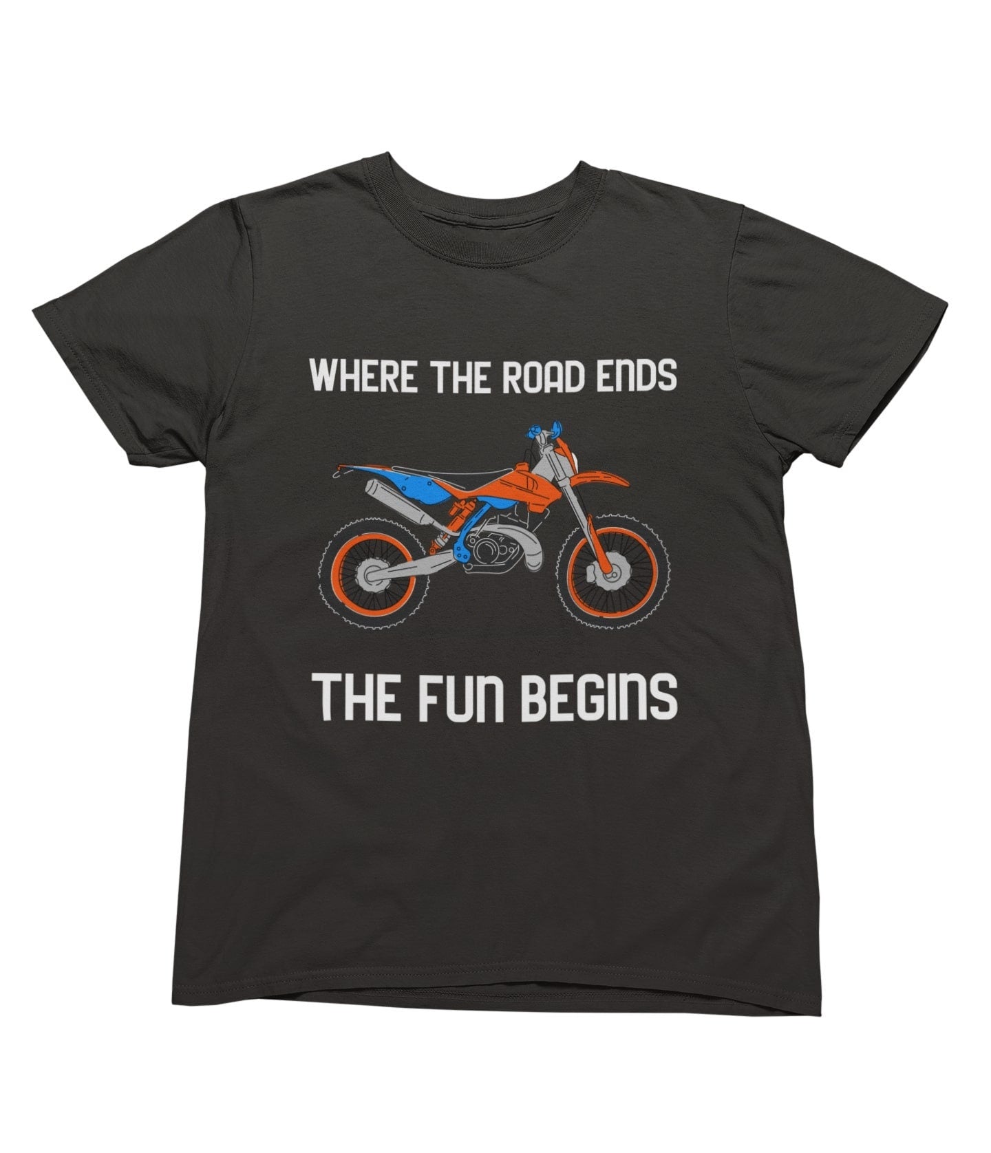 Motocross Dirt Bike T-Shirt: Where The Road Ends - product image 2