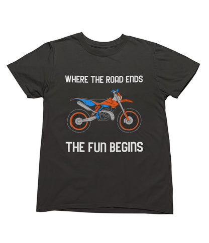 Motocross Dirt Bike T-Shirt: Where The Road Ends - product image 2