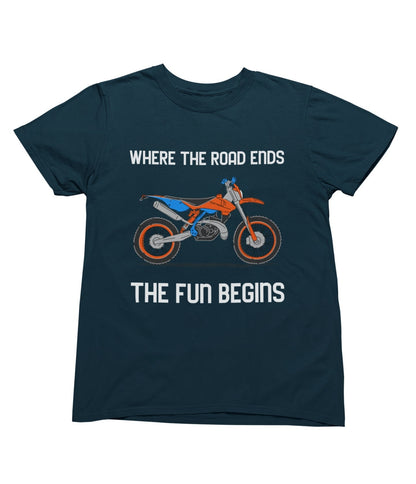 Motocross Dirt Bike T-Shirt: Where The Road Ends - product image 3