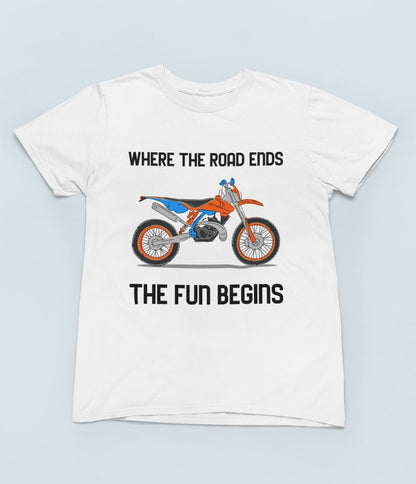 Motocross Dirt Bike T-Shirt: Where The Road Ends - product image 5