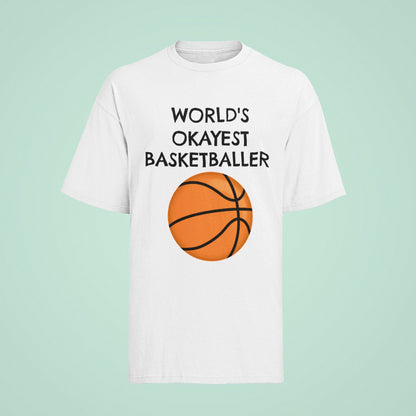 Funny Basketball T-Shirt: World's Okayest Baller Graphic Tee - product image 2