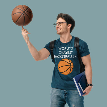 Funny Basketball T-Shirt: World's Okayest Baller Graphic Tee - product image 6