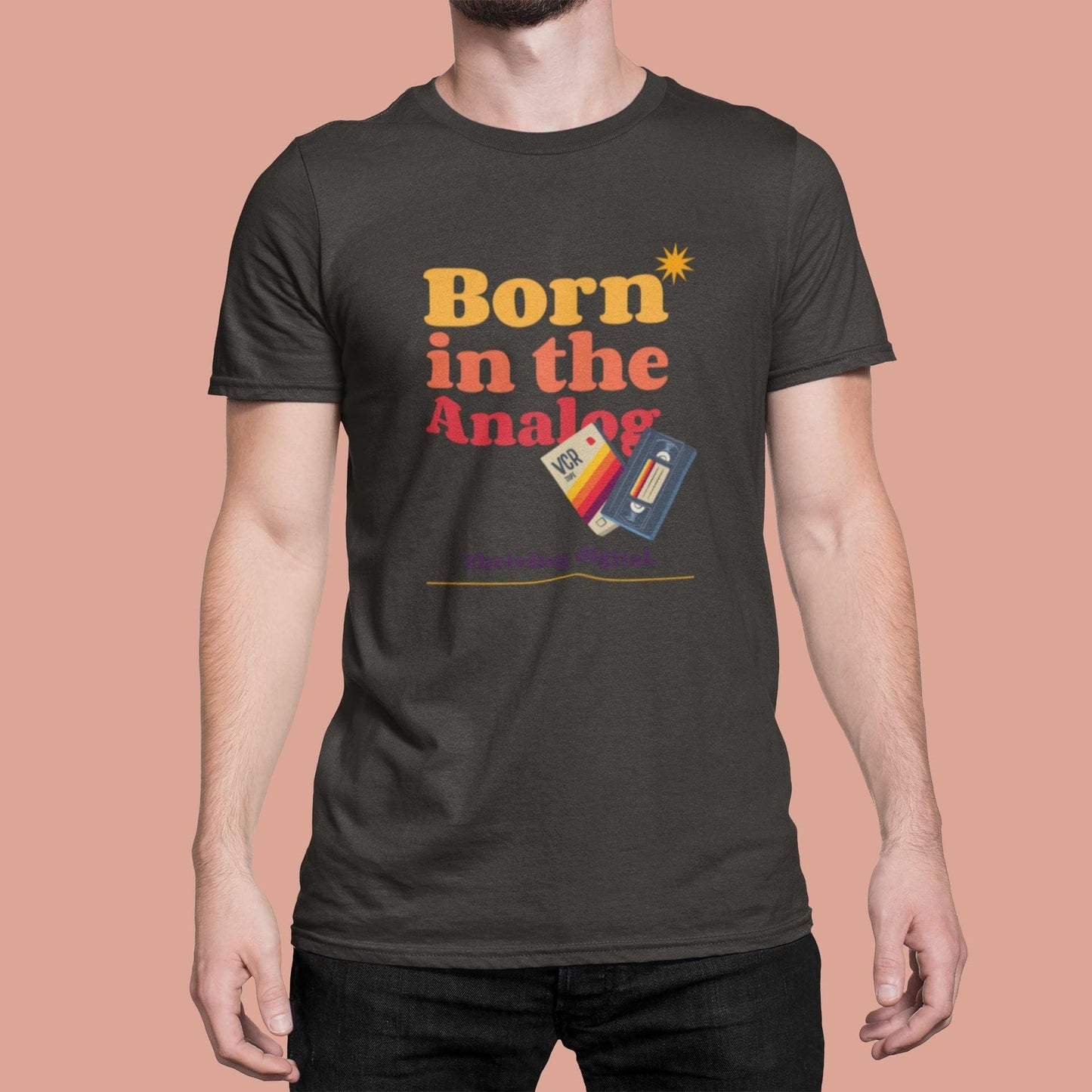 Retro VCR Tape T-Shirt: Born in the Analog Graphic Tee - product image 5