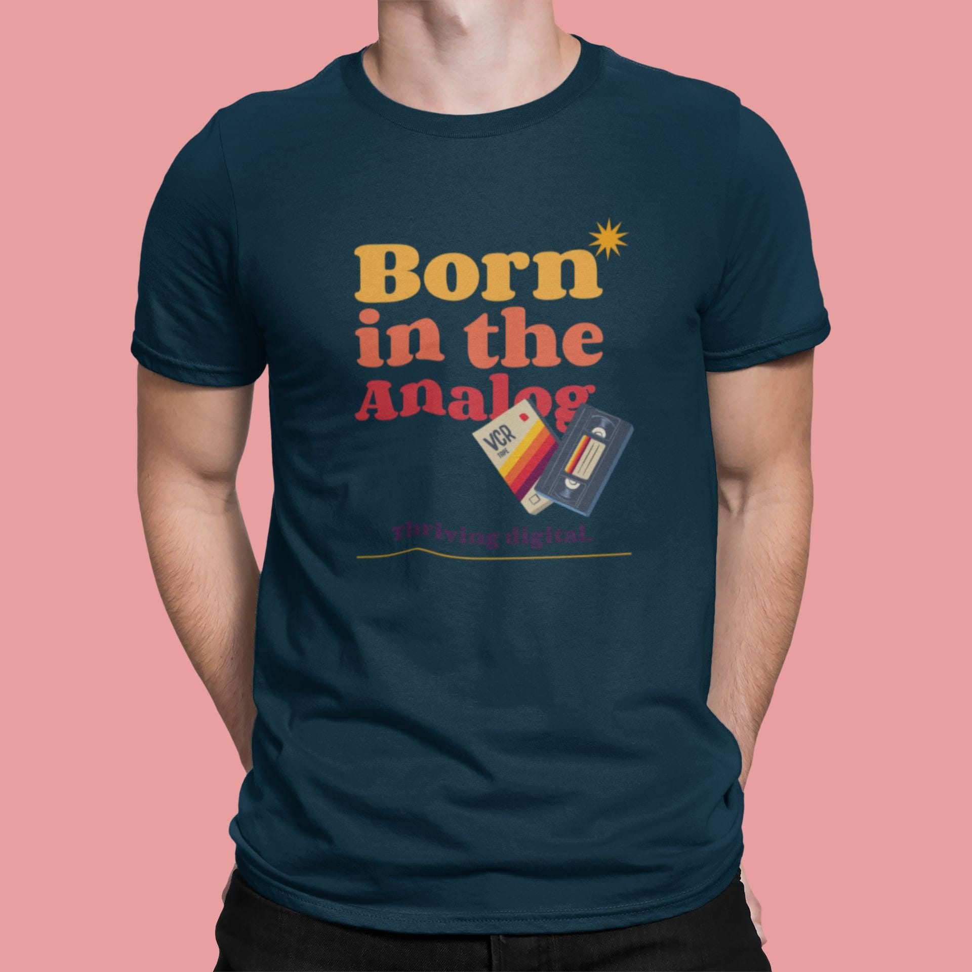 Retro VCR Tape T-Shirt: Born in the Analog Graphic Tee - product image 9