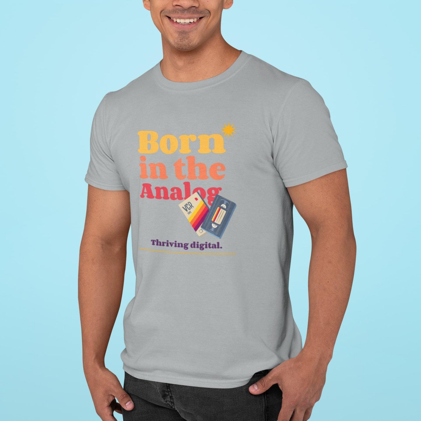 Retro VCR Tape T-Shirt: Born in the Analog Graphic Tee - product image 6