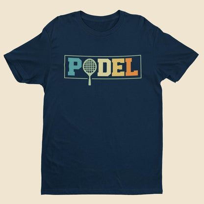 Retro Rainbow Padel Racket T-Shirt: Stylish Sports Tee - product image 4