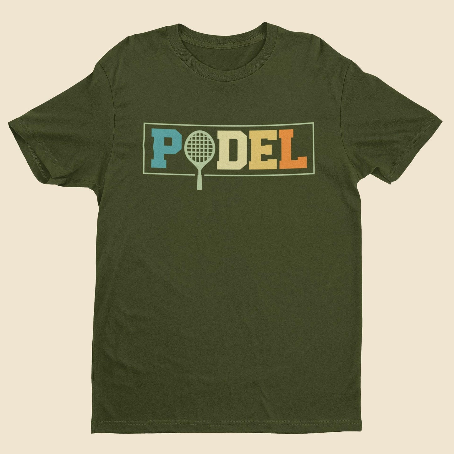 Retro Rainbow Padel Racket T-Shirt: Stylish Sports Tee - product image 6