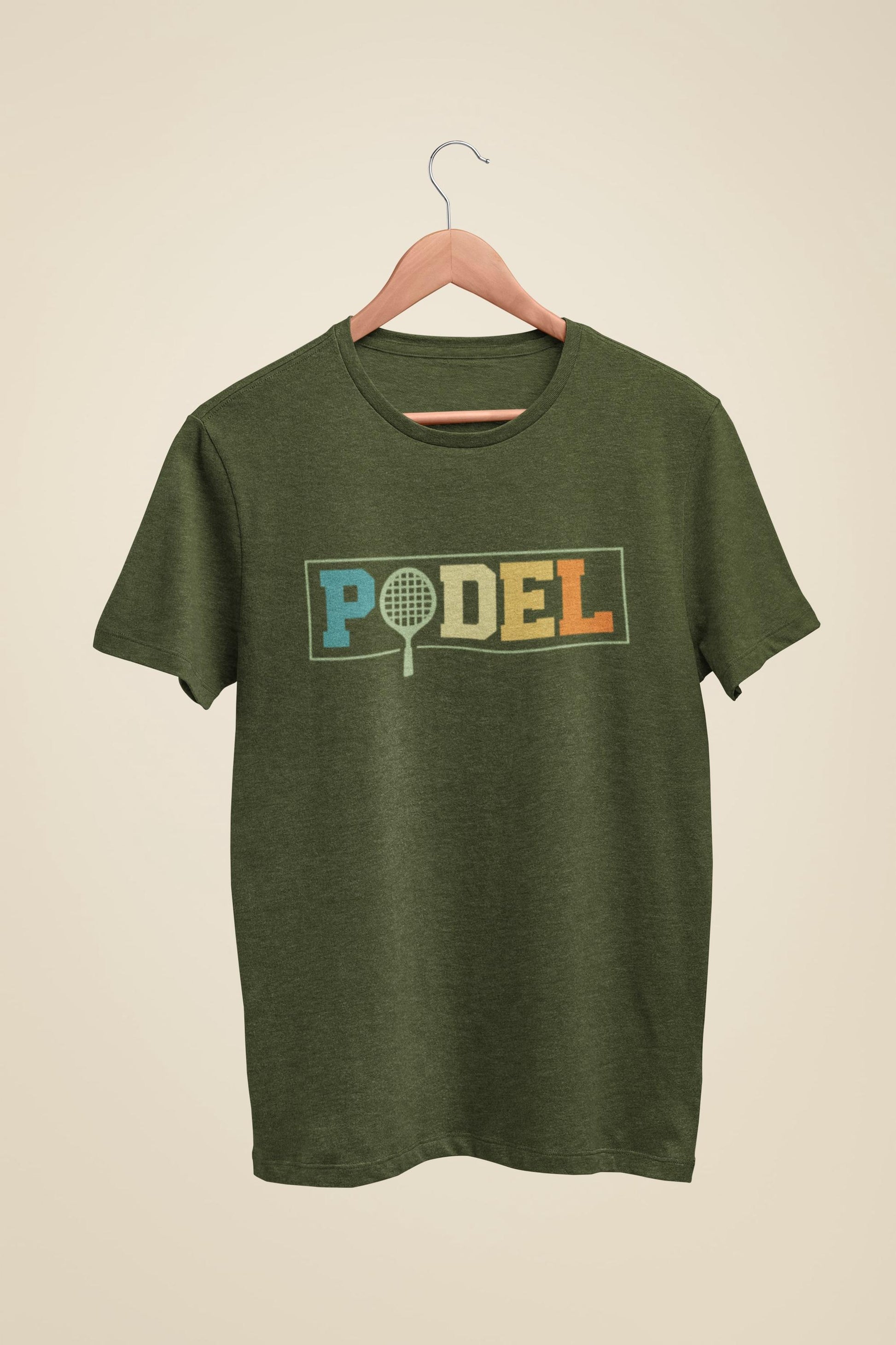 Retro Rainbow Padel Racket T-Shirt: Stylish Sports Tee - product image 3