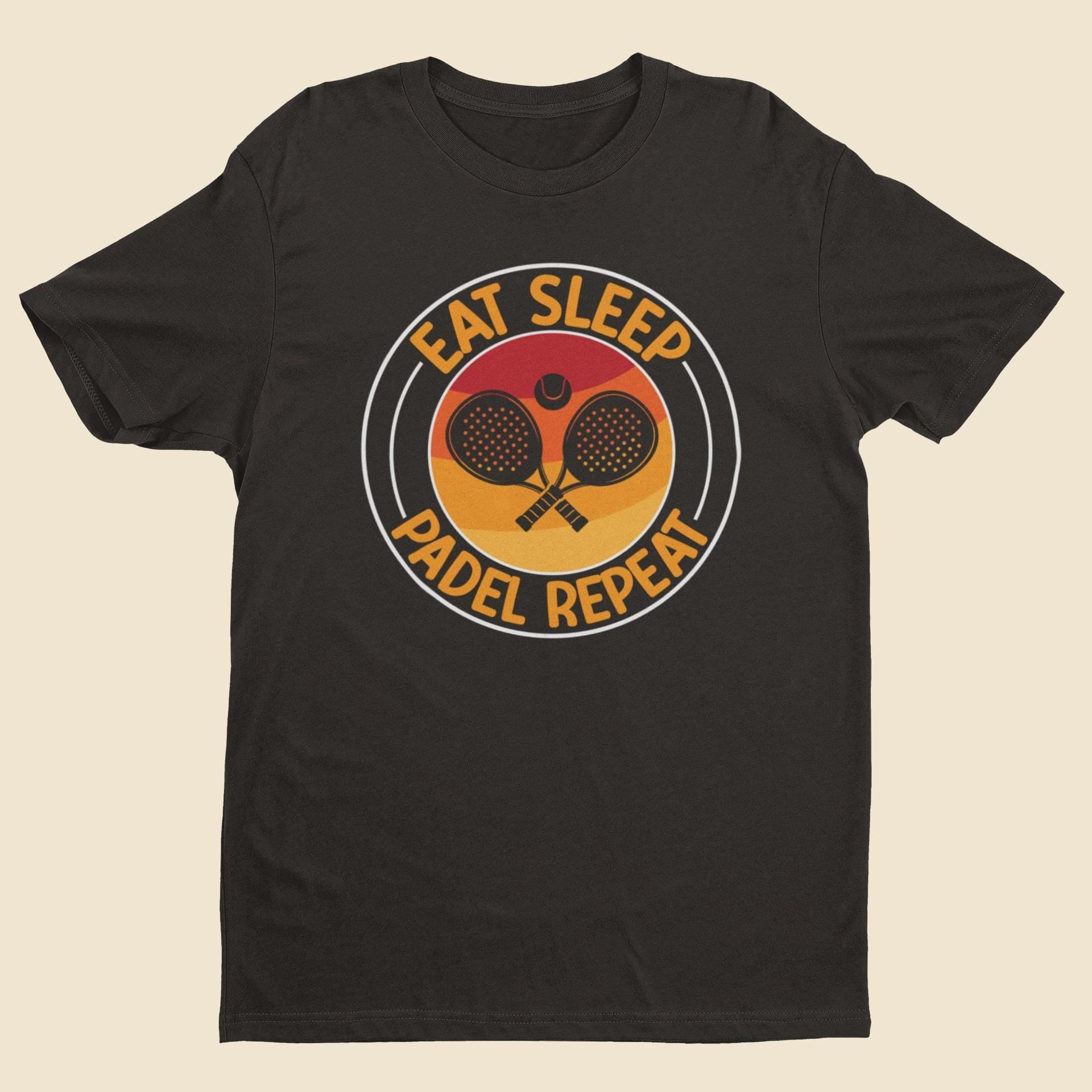 Retro Padel T-Shirt: Eat Sleep Padel Repeat, Sporty Tee - product image 3