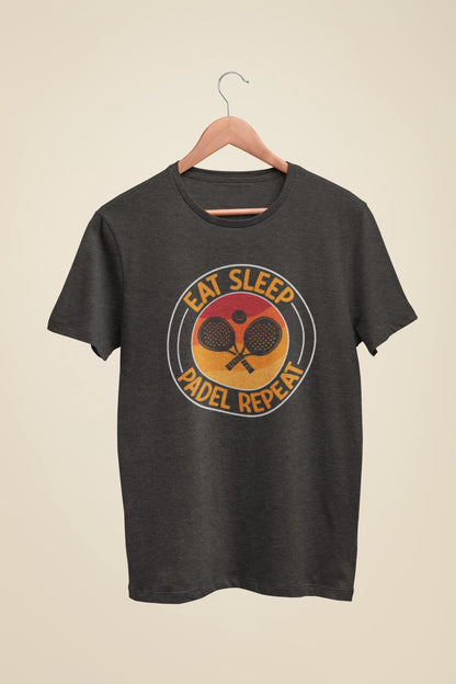 Retro Padel T-Shirt: Eat Sleep Padel Repeat, Sporty Tee - product image 5
