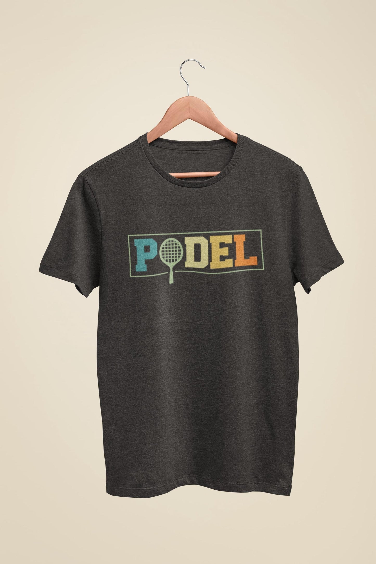 Retro Rainbow Padel Racket T-Shirt: Stylish Sports Tee - product image 2