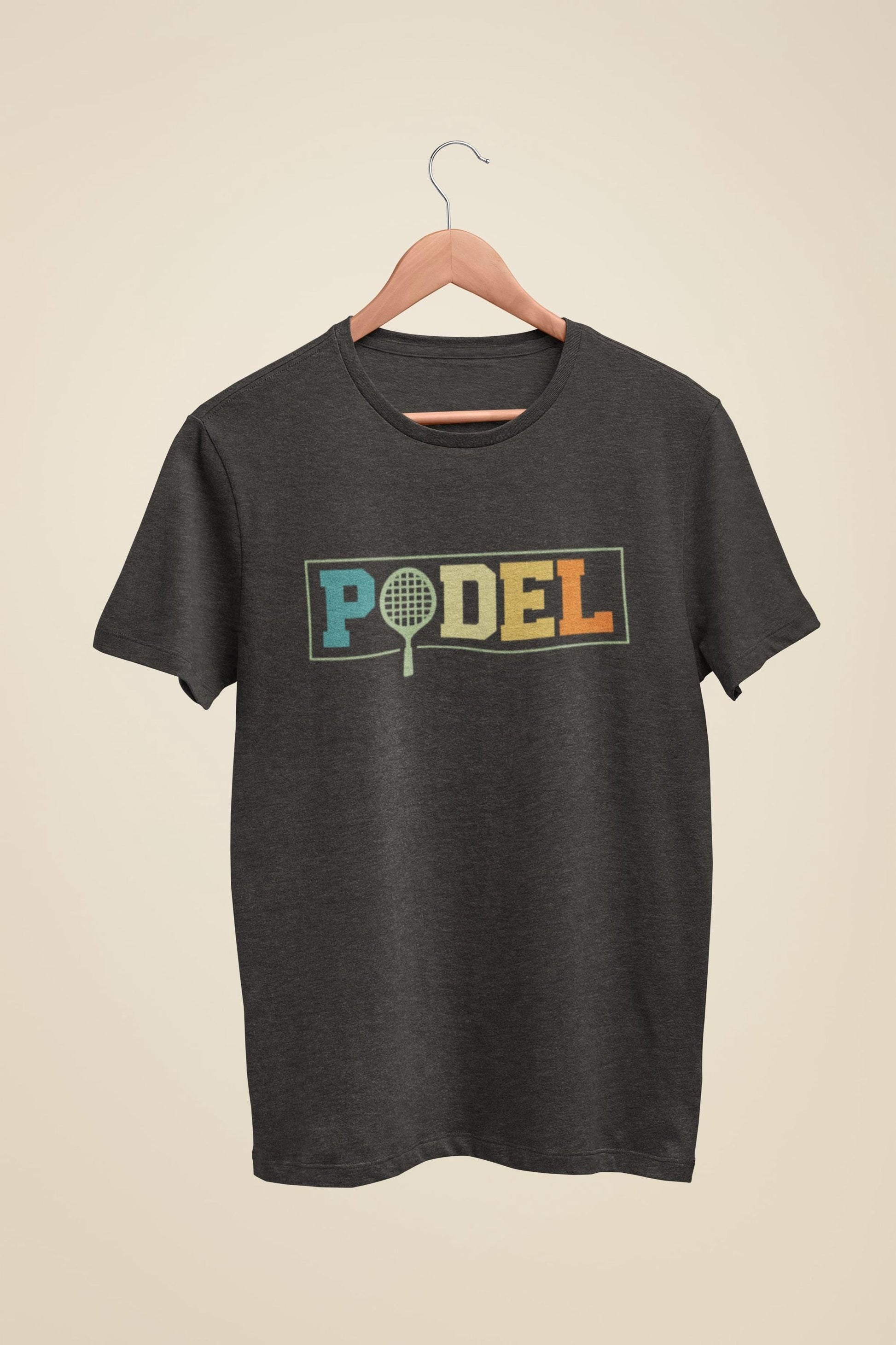 Retro Rainbow Padel Racket T-Shirt: Stylish Sports Tee - product image 2