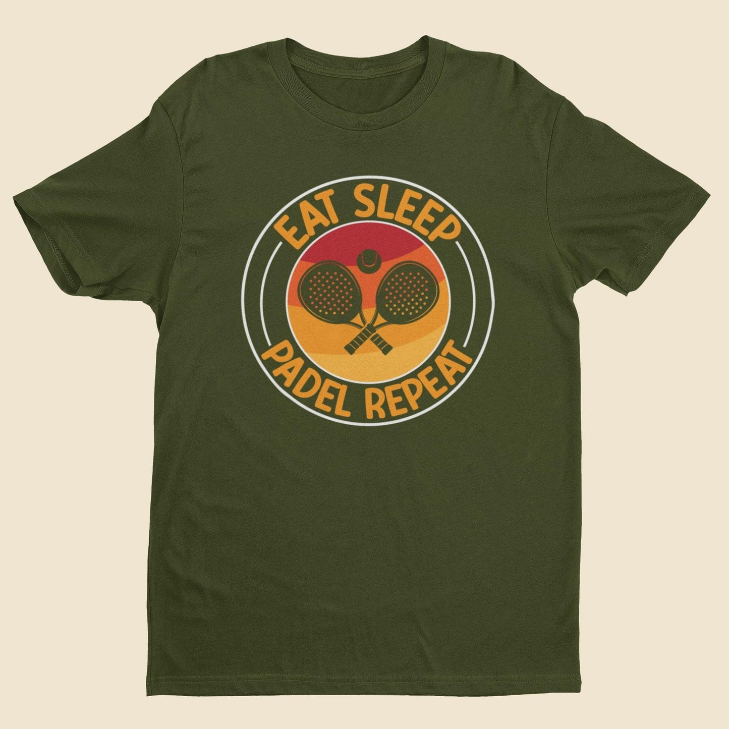 Retro Padel T-Shirt: Eat Sleep Padel Repeat, Sporty Tee - product image 6