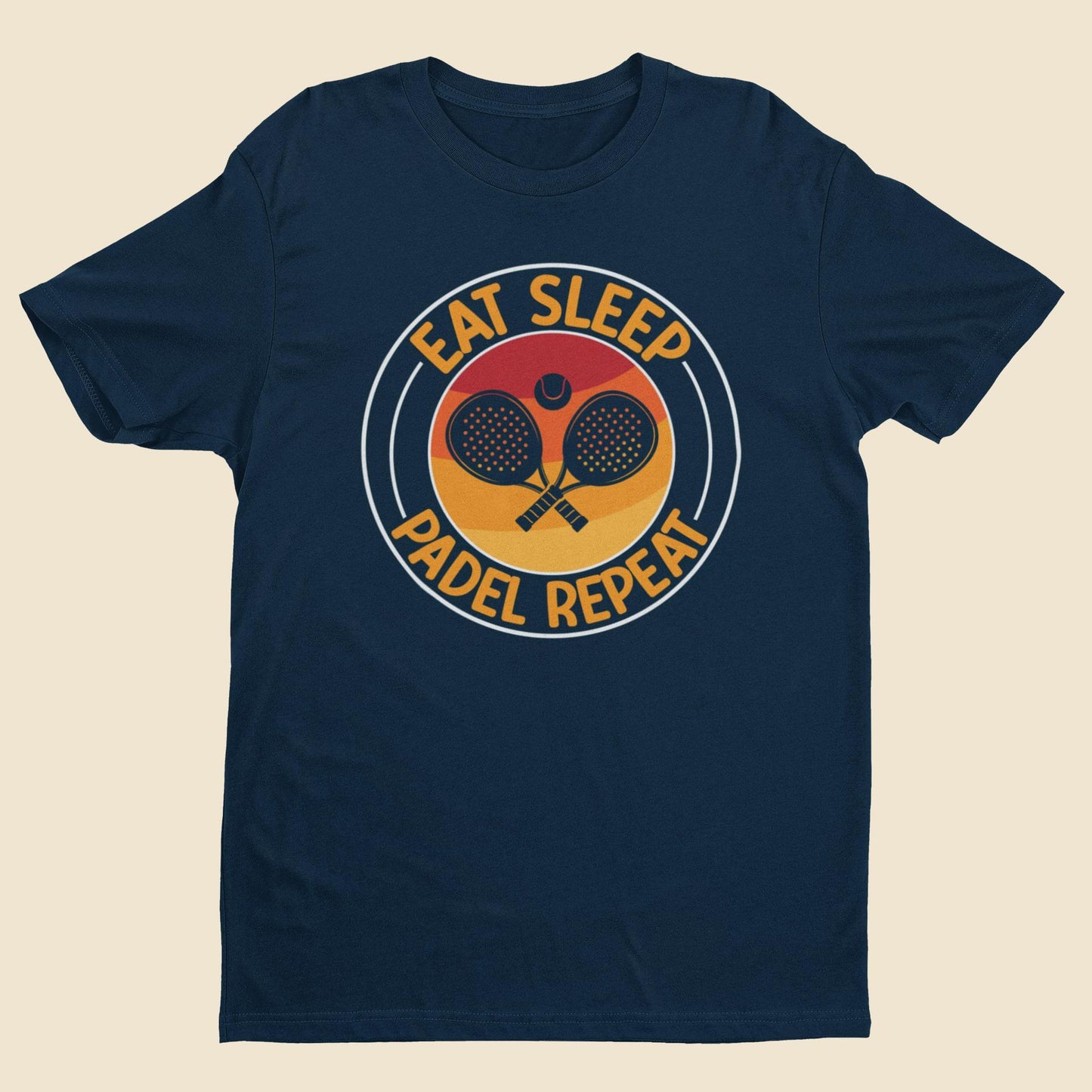 Retro Padel T-Shirt: Eat Sleep Padel Repeat, Sporty Tee - product image 7