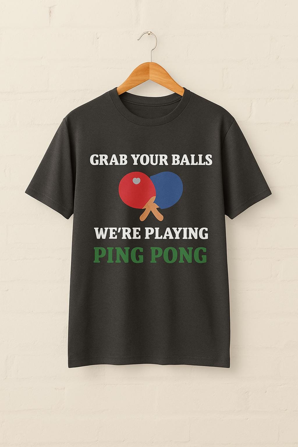 Funny Ping Pong T-Shirt: Grab Your Balls Graphic Tee - product image 8