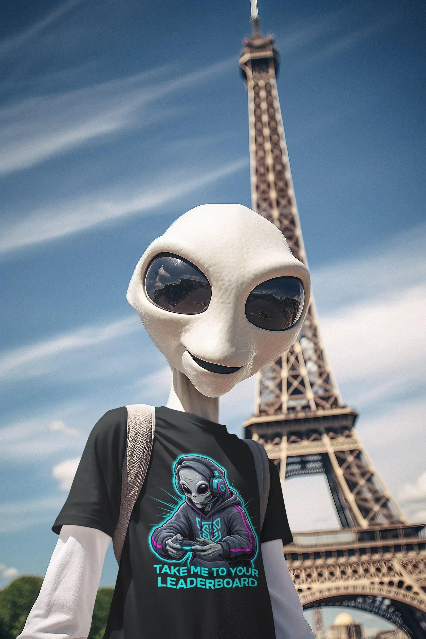 Retro 80s Alien Gamer T-Shirt: Sci-Fi Neon Graphic Tee - product image 3