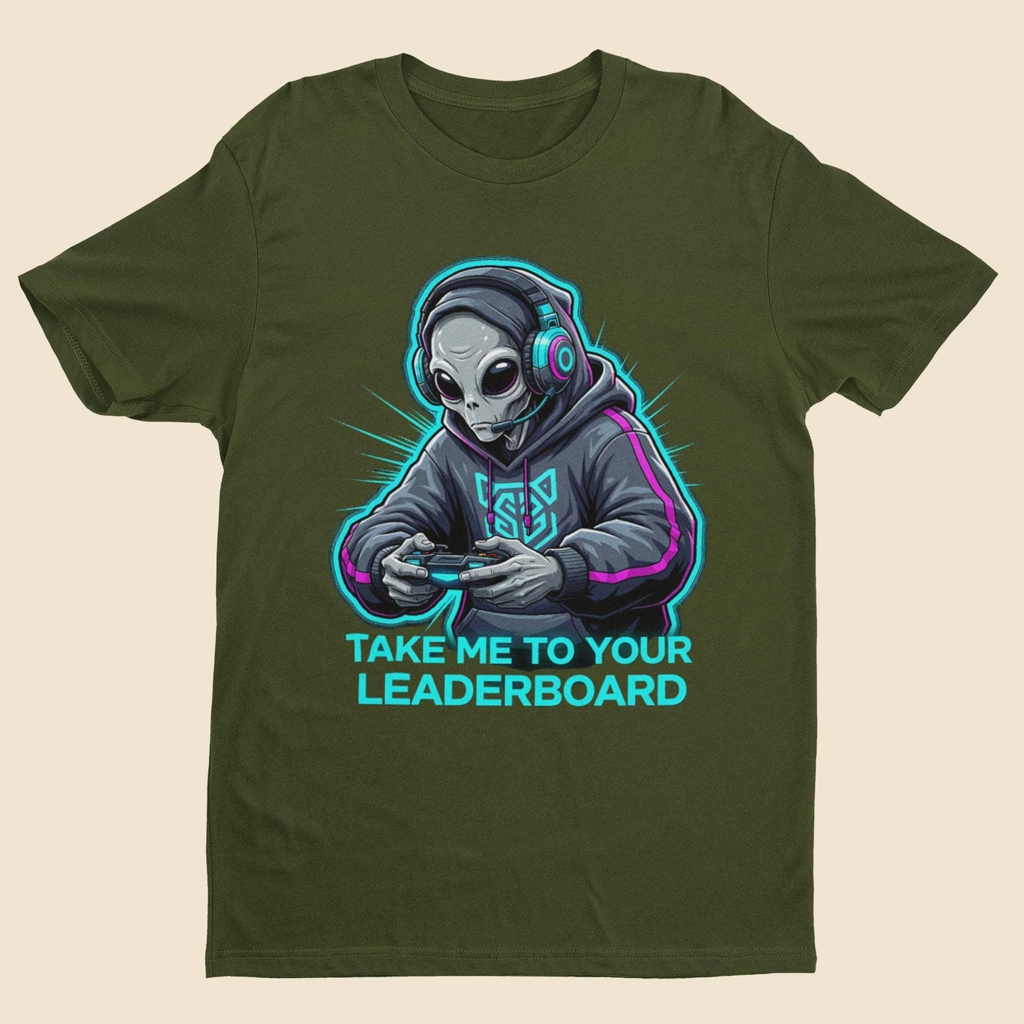 Retro 80s Alien Gamer T-Shirt: Sci-Fi Neon Graphic Tee - product image 7