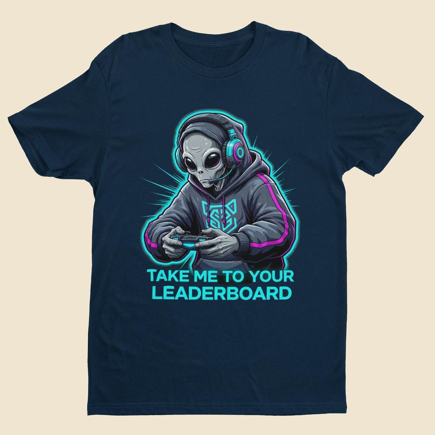 Retro 80s Alien Gamer T-Shirt: Sci-Fi Neon Graphic Tee - product image 8