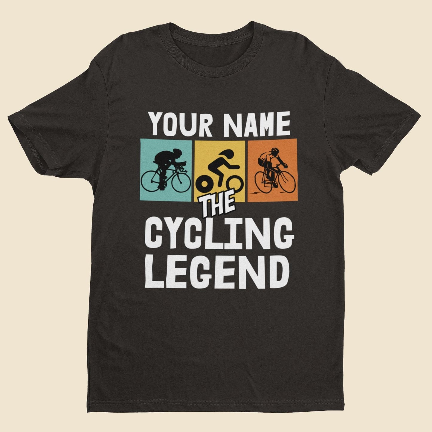 Kids Personalised Cycling T-Shirt - Custom Name “THE CYCLING LEGEND” Youth Bike Tee, Birthday Gift