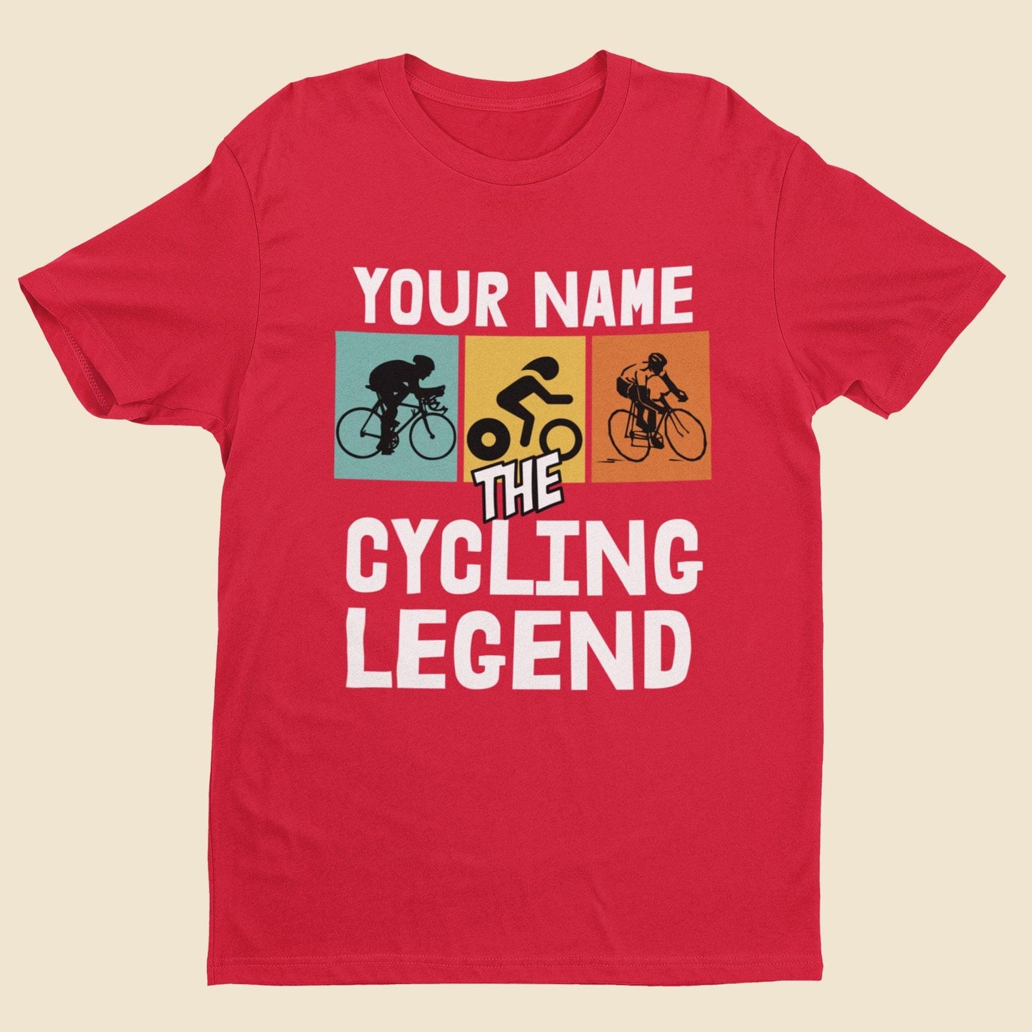 Kids Personalised Cycling T-Shirt - Custom Name “THE CYCLING LEGEND” Youth Bike Tee, Birthday Gift - product image 2