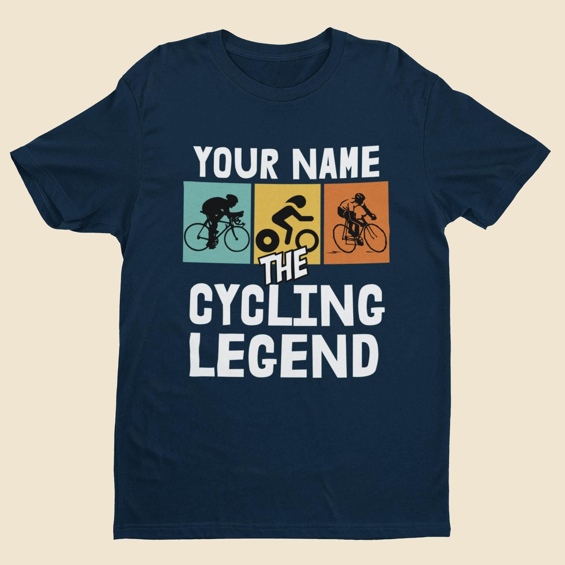 Kids Personalised Cycling T-Shirt - Custom Name “THE CYCLING LEGEND” Youth Bike Tee, Birthday Gift - product image 3