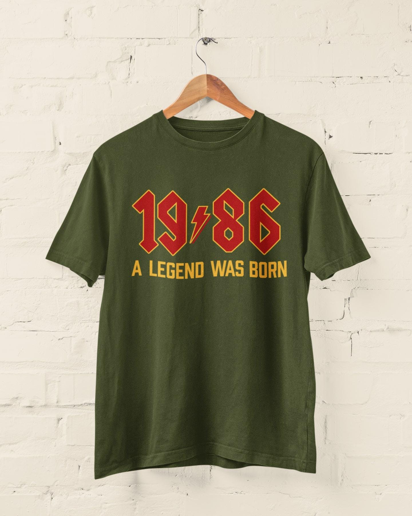 40th Birthday T-Shirt: 1986 A Legend Was Born - Retro Rock Style 2026 40th gifts - product image 3