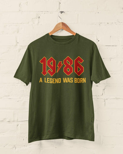 40th Birthday T-Shirt: 1986 A Legend Was Born - Retro Rock Style 2026 40th gifts - product image 3