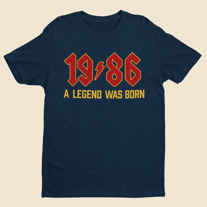 40th Birthday T-Shirt: 1986 A Legend Was Born - Retro Rock Style 2026 40th gifts - product image 6