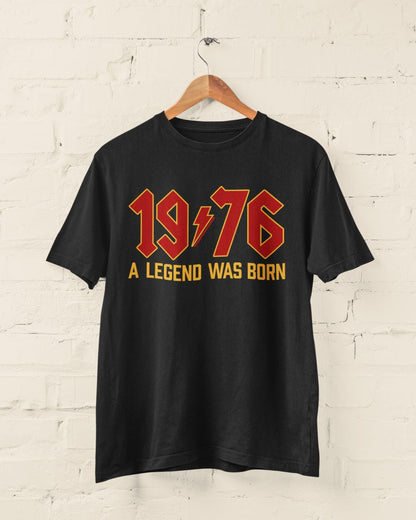 50th Birthday T-Shirt: 1976 A Legend Was Born - Retro Rock Style 2026 50th gifts