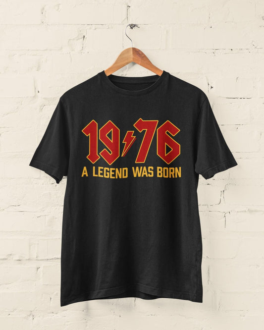 50th Birthday T-Shirt: 1976 A Legend Was Born - Retro Rock Style 2026 50th gifts