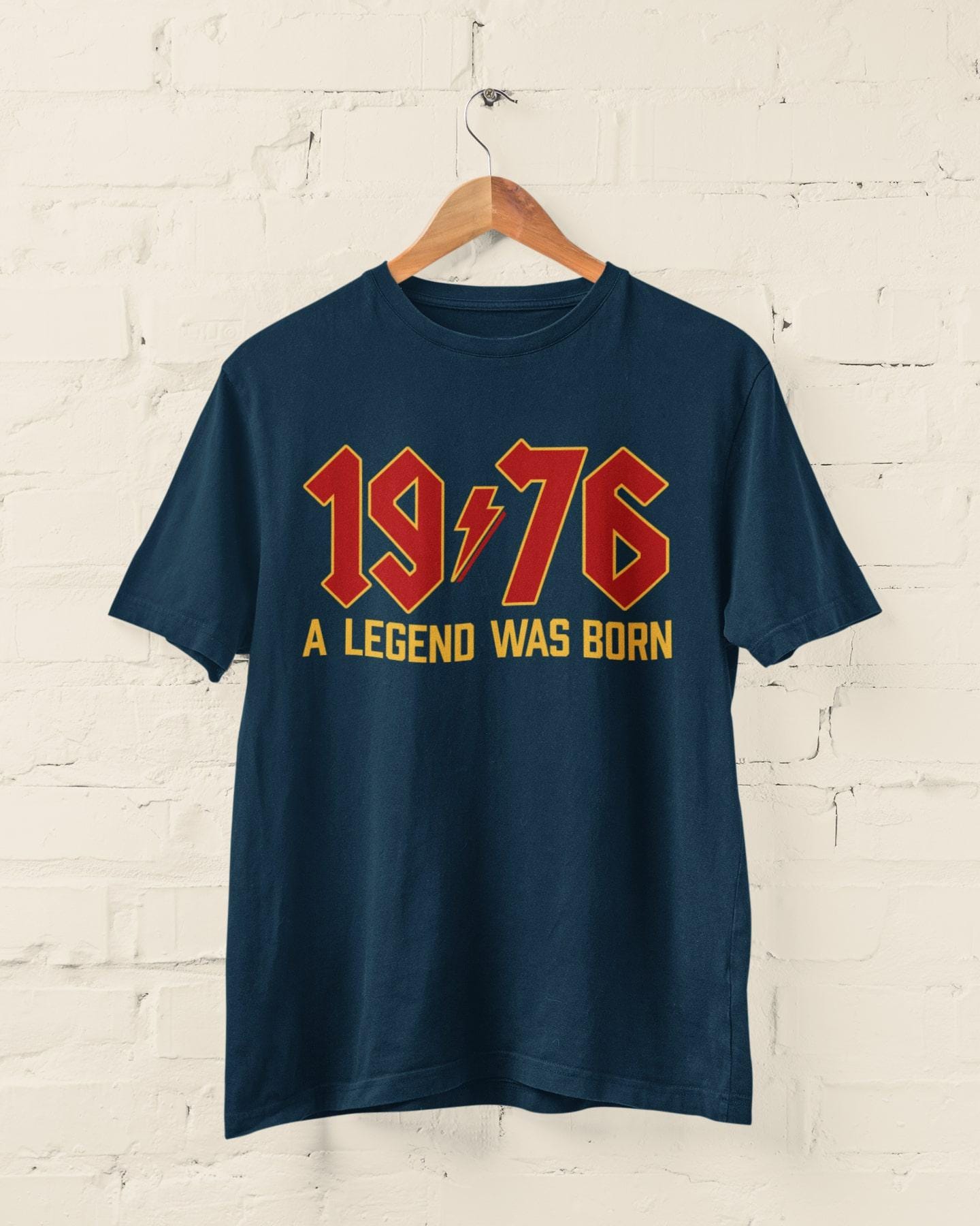 50th Birthday T-Shirt: 1976 A Legend Was Born - Retro Rock Style 2026 50th gifts - product image 2