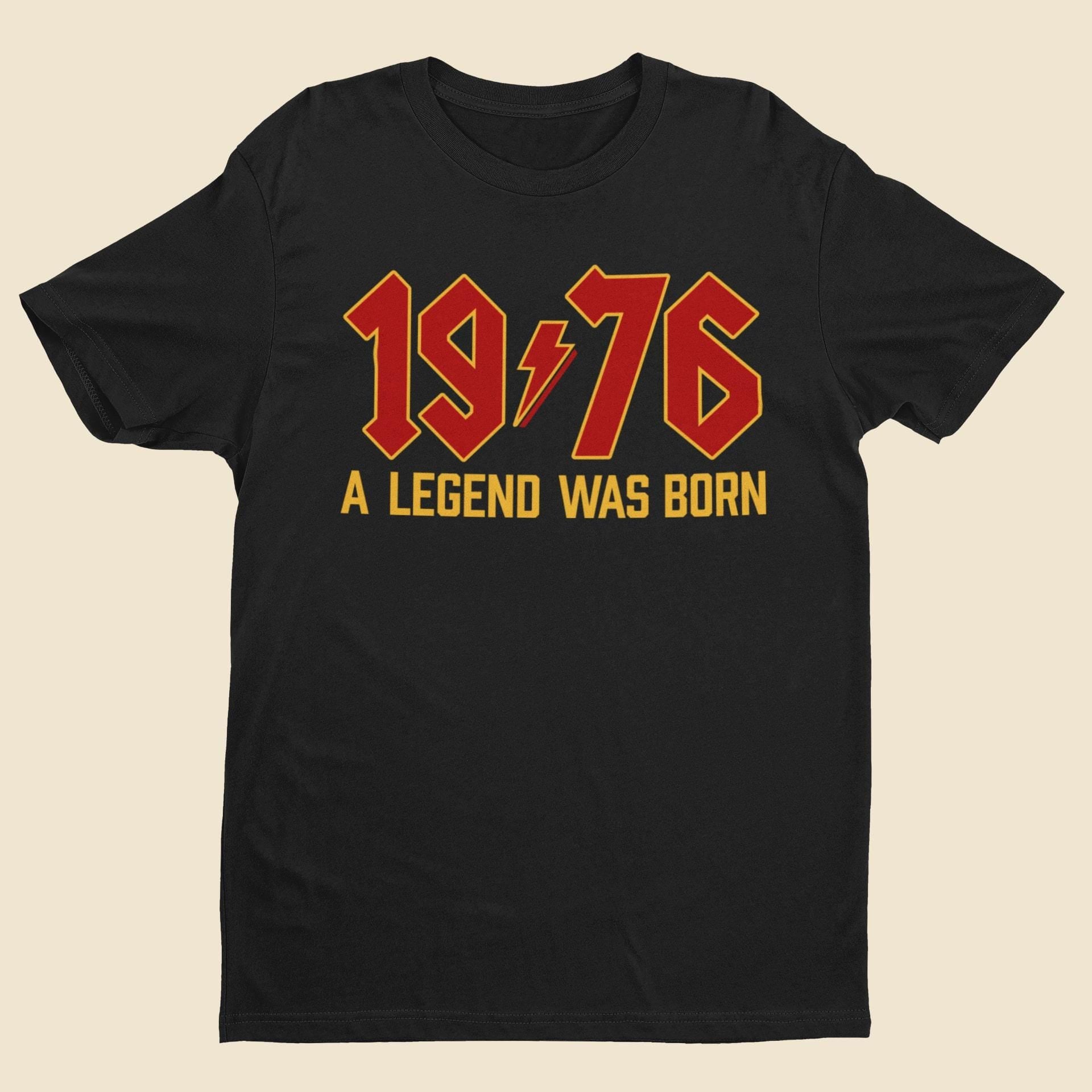 50th Birthday T-Shirt: 1976 A Legend Was Born - Retro Rock Style 2026 50th gifts - product image 7