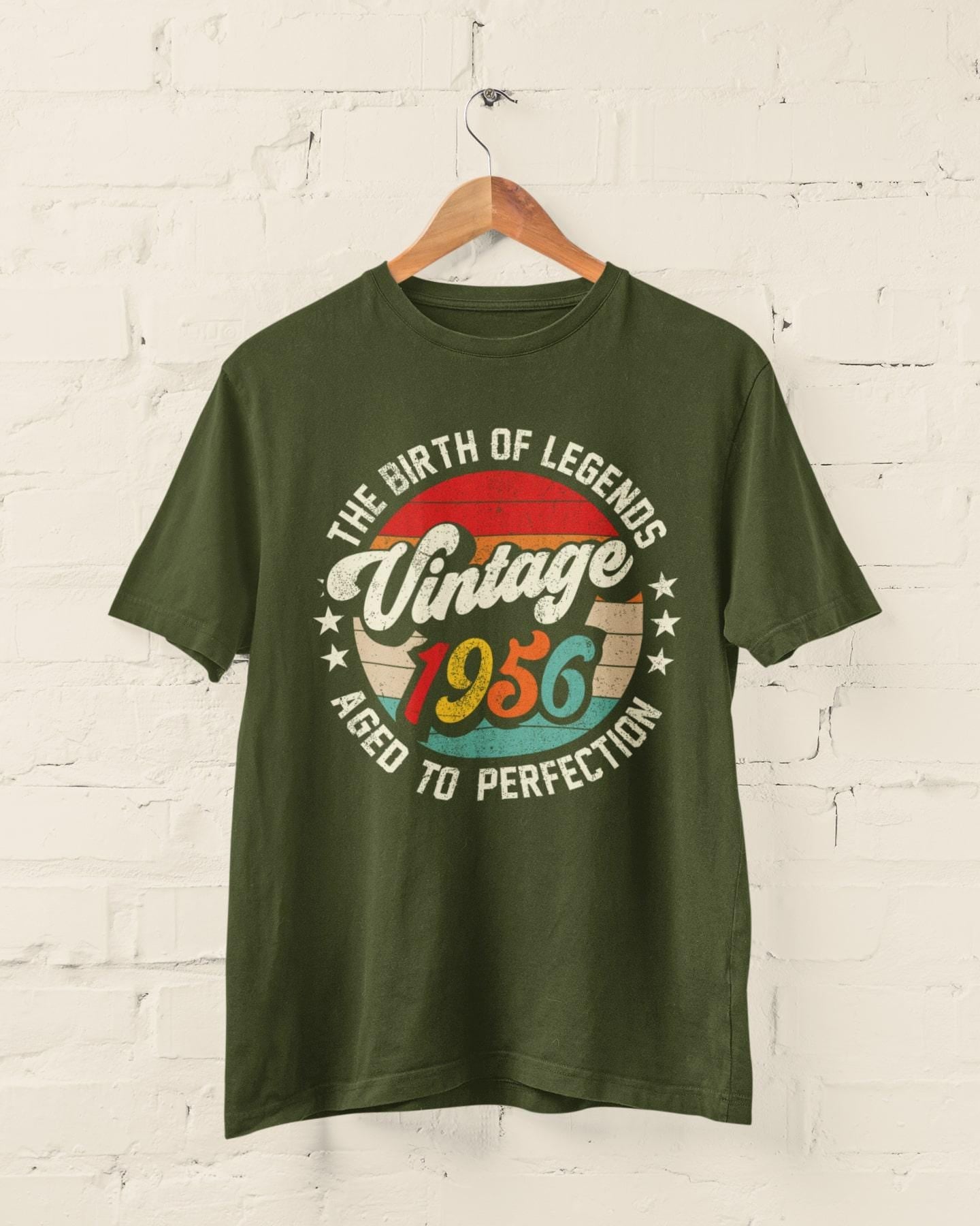 70th Birthday T-Shirt - Vintage 1956 Aged To Perfection - product image 3