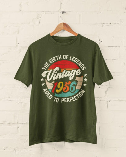 70th Birthday T-Shirt - Vintage 1956 Aged To Perfection - product image 3