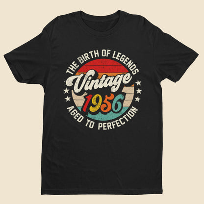 70th Birthday T-Shirt - Vintage 1956 Aged To Perfection - product image 5
