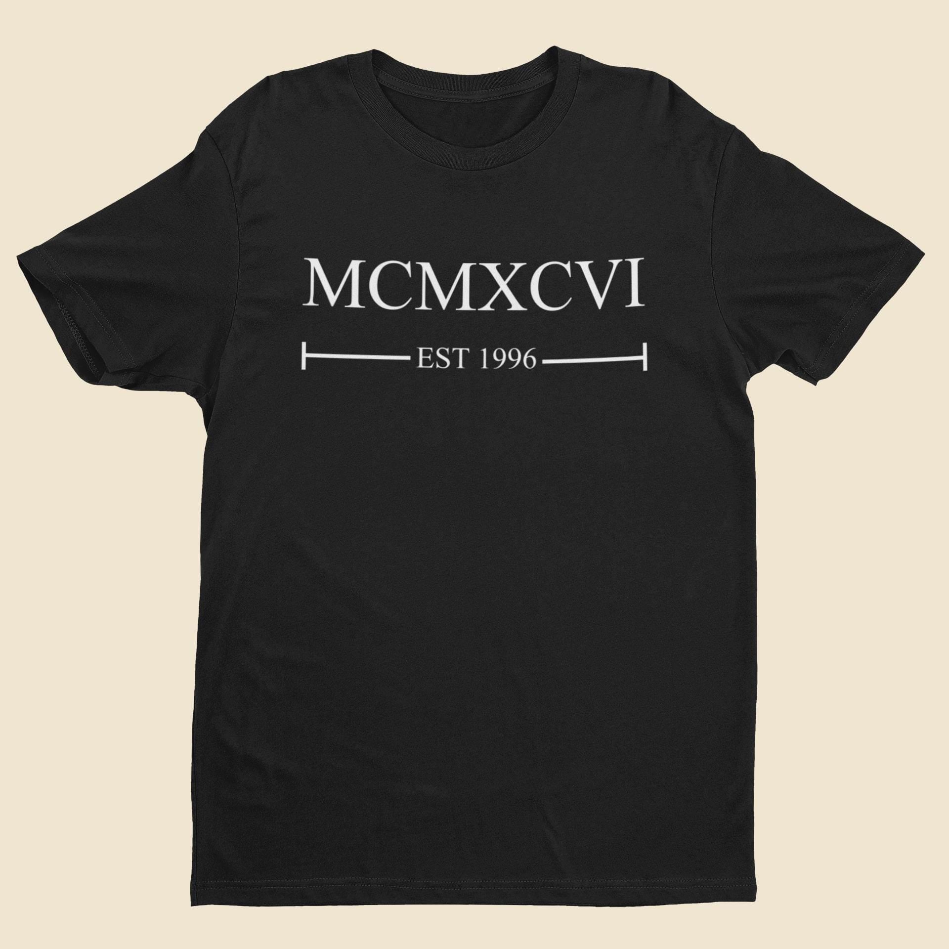 30th Birthday 1996 T-Shirt Roman Numerals Established 1996 Gift For Him Her - product image 7