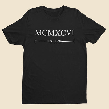 30th Birthday 1996 T-Shirt Roman Numerals Established 1996 Gift For Him Her - product image 7