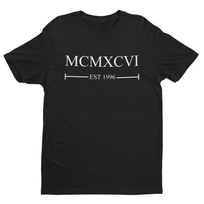 30th Birthday 1996 T-Shirt Roman Numerals Established 1996 Gift For Him Her - product image 9