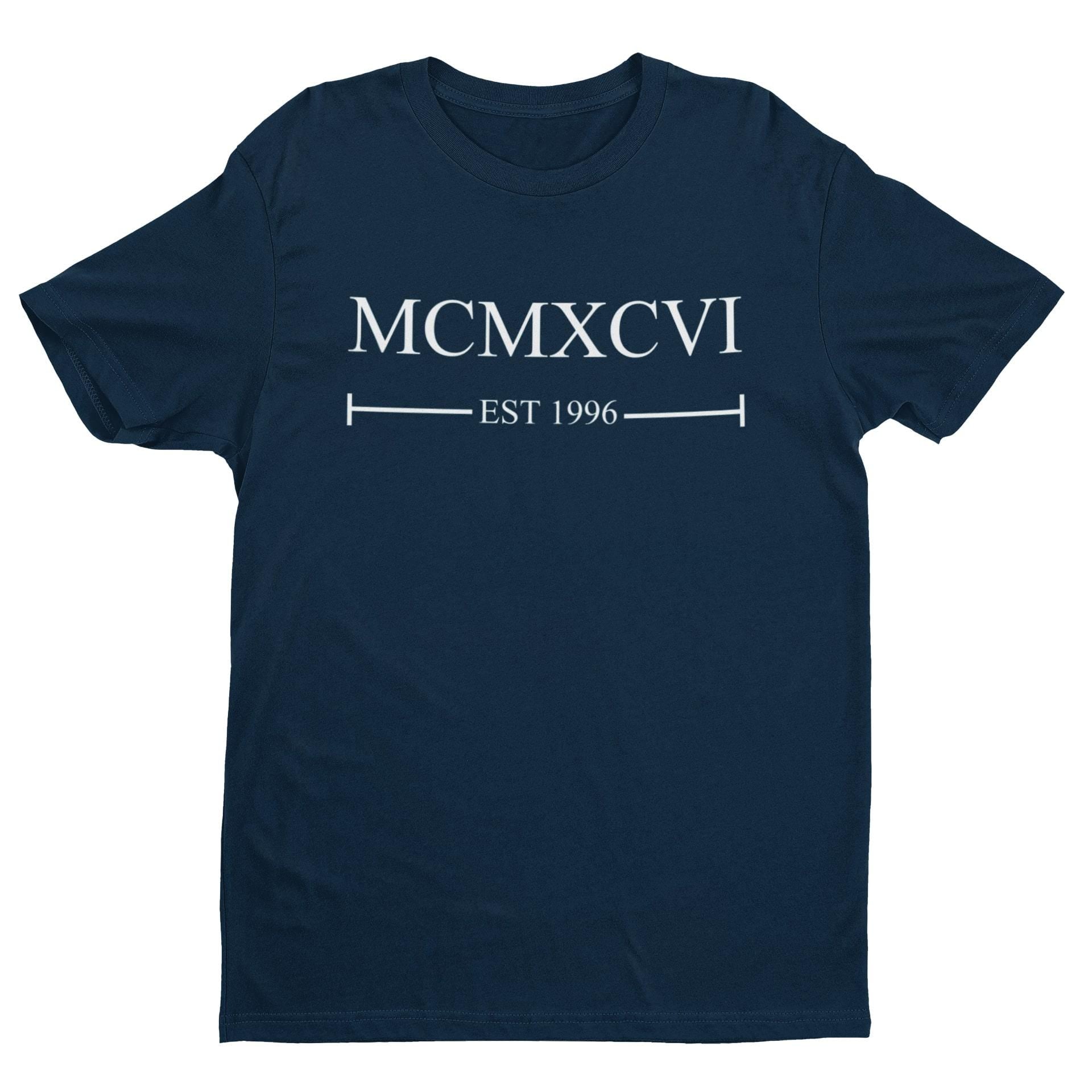 30th Birthday 1996 T-Shirt Roman Numerals Established 1996 Gift For Him Her - product image 8