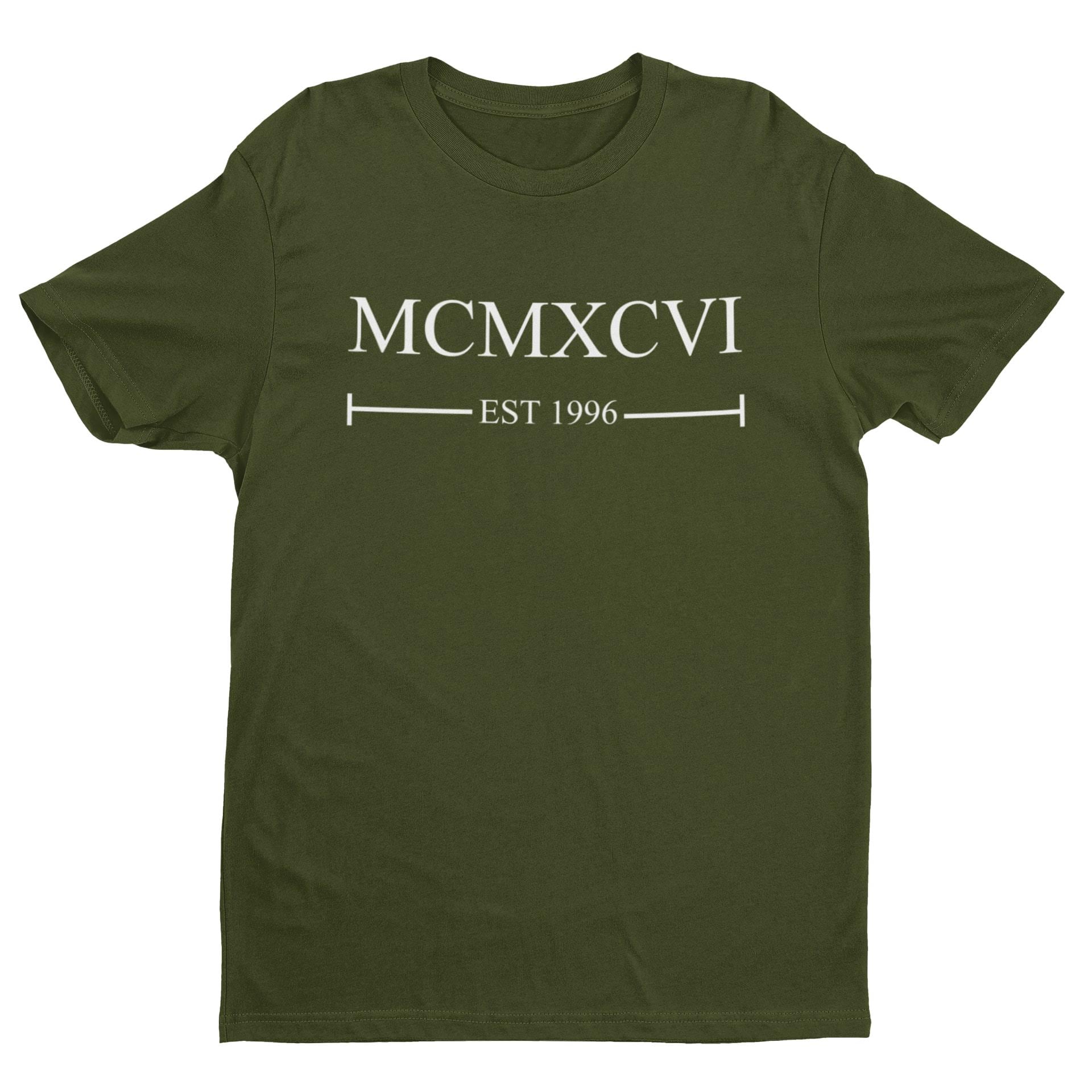 30th Birthday 1996 T-Shirt Roman Numerals Established 1996 Gift For Him Her - product image 10
