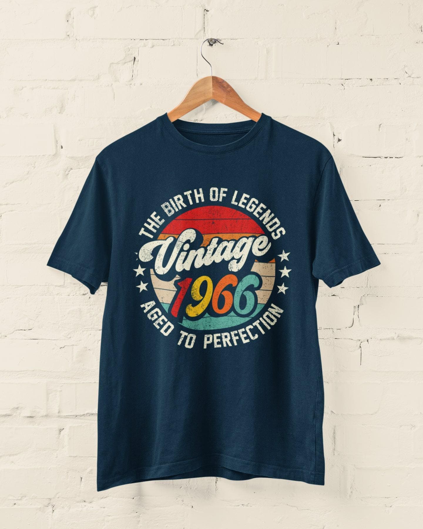 60th Birthday 1966 T-Shirt Birth Of Legends Vintage 1966 Aged To Perfection